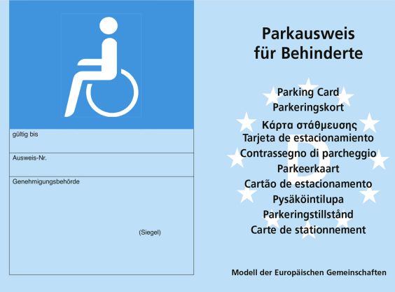 EU-Parkausweis: blau